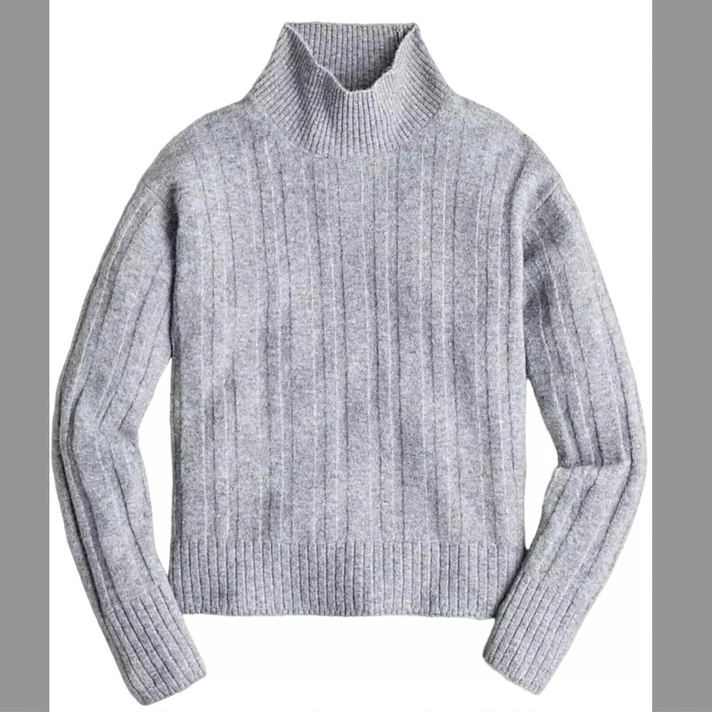 J.Crew Ribbed Mockneck Sweater in Supersoft Yarn